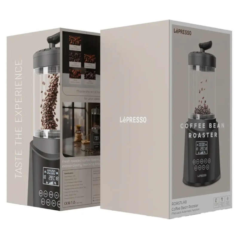 LePresso Roastlab Coffee Bean Roaster with Manual & Automatic Function - 230V / 50Hz / Black
