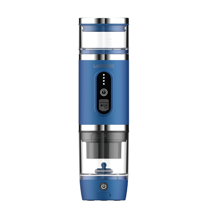 LePresso 4-in-1 Portable Coffee Machine with Milk Frother - 2500mAh / 100W / 80ml / Blue