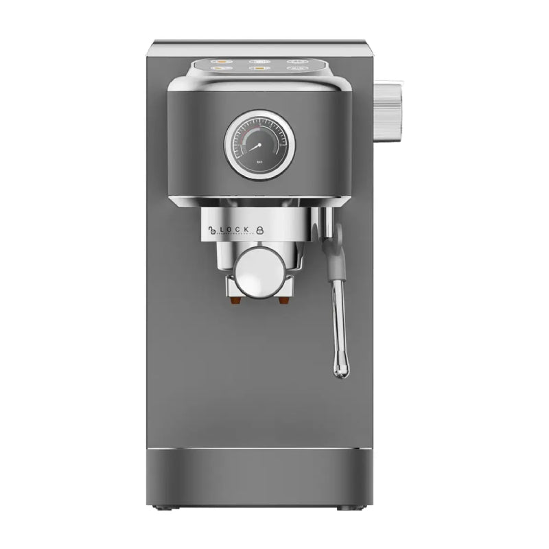 LePresso Hot & Cold Espresso Maker with Steam Wand and Pressure Gauge - 1350W / 1.3L / Gray