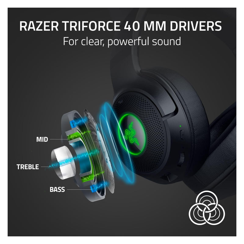 Razer Kraken Kitty V2 Gaming Headphone - Over-Ear / Bluetooth / Black