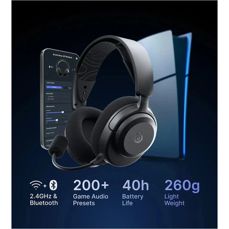 Redragon S139 The Perfect Gaming Combo (Mechanical Keyboard and Mouse Combo Set) - White/Blue + SteelSeries Arctis Nova 3P Gaming Headphone - Wireless / Black + HyperX Pulsefire Mat Gaming Mouse Pad - Medium / Black - Bundle Offer
