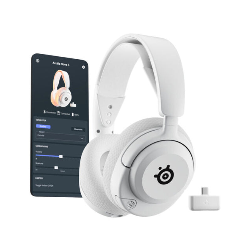 SteelSeries Arctis Nova 5 Headphones - Wireless / White