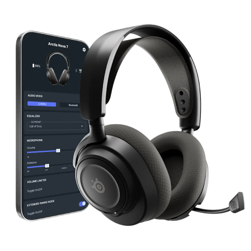 SteelSeries Arctis Nova 7 Gen 2 Gaming Headphones - Wireless / Black
