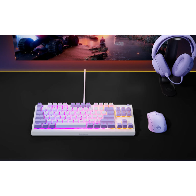SteelSeries Apex 3 TKL Gaming Keyboard - Wired / RGB / Amethyst