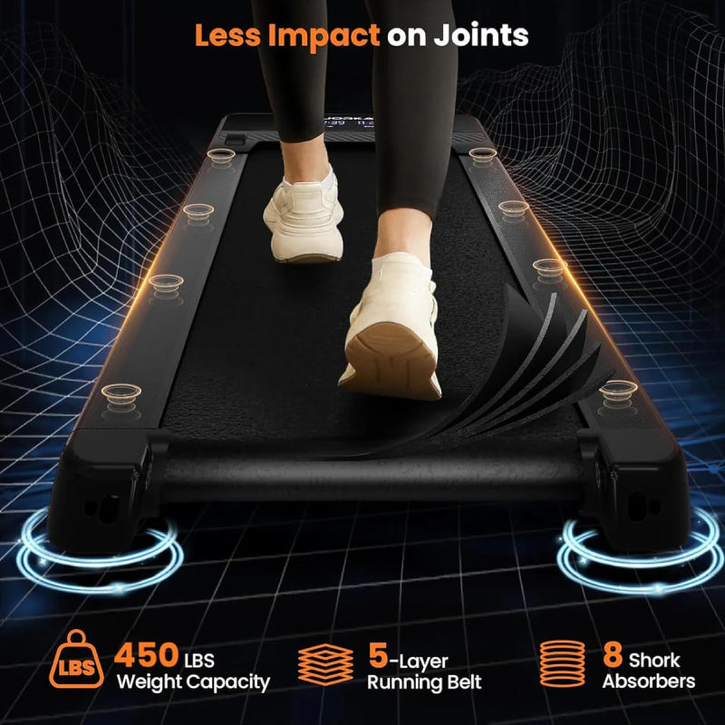 Black Bull 12% Auto Incline Walking Pad Treadmill - Black / One Year Warranty