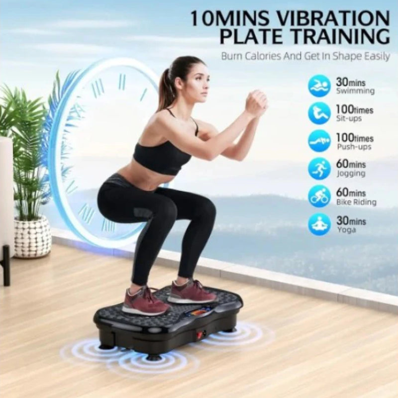 Black Bull Crazy Fit and Vibration Massage Plate - Black / One Year Warranty
