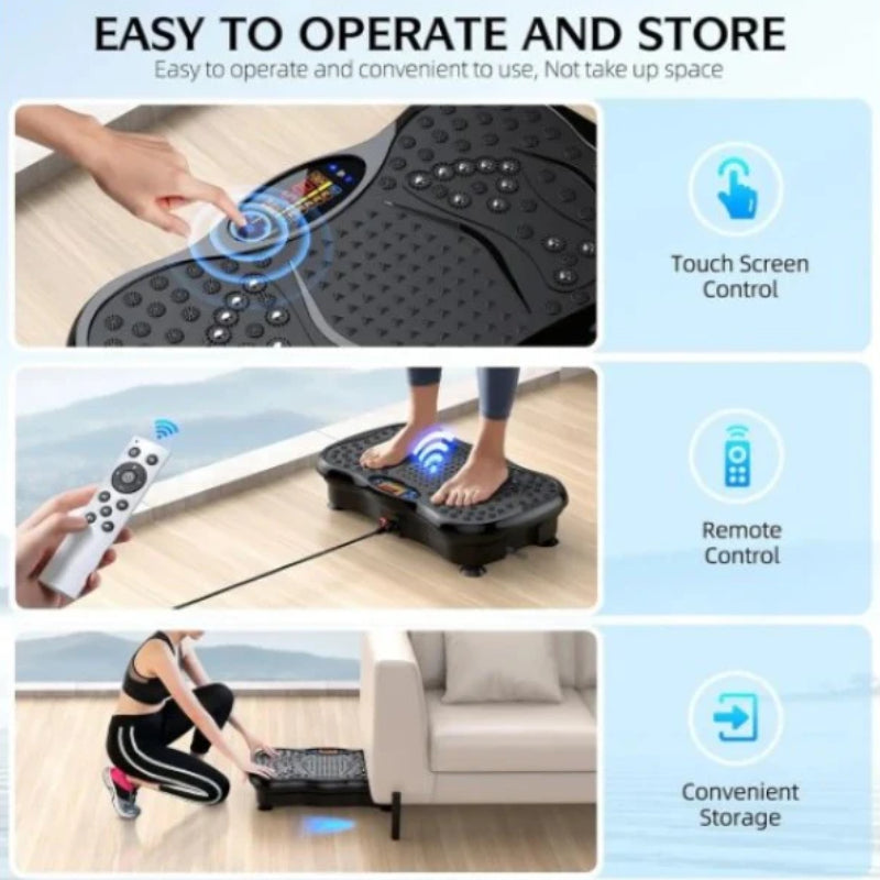 Black Bull Crazy Fit and Vibration Massage Plate - Black / One Year Warranty
