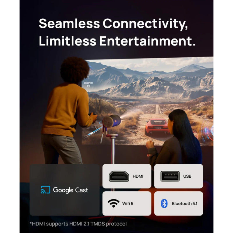 XGIMI MoGo 4 Match Night Collection Portable Projector - 450 ISO Lumens / HDMI / USB / Wi-Fi / Bluetooth / Google TV