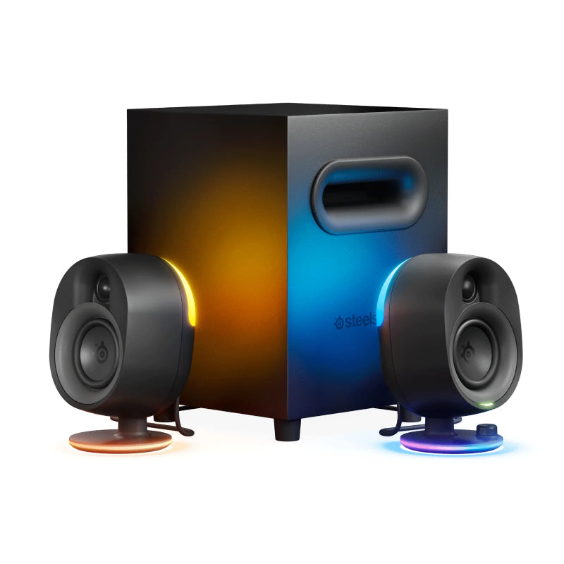 SteelSeries Arena 7 Powerful Bass Subwoofer Gaming Speaker System - Bluetooth / Wired / Black