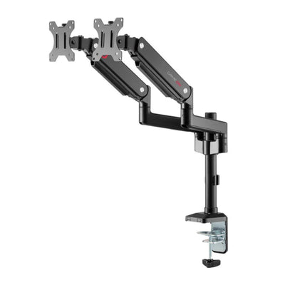 GameOn GO-2045 Pole-Mounted Gas Spring Dual Monitor Arm - 17"-32" / Black