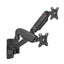 GameOn GO-5008 Economy Spring-Assisted Wall Mounted Dual Monitor Arm - 17"-32" / Black