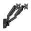 GameOn GO-5008 Economy Spring-Assisted Wall Mounted Dual Monitor Arm - 17"-32" / Black