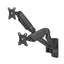 GameOn GO-5008 Economy Spring-Assisted Wall Mounted Dual Monitor Arm - 17"-32" / Black