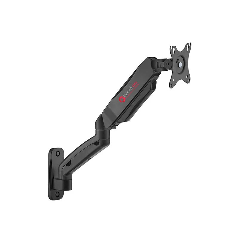 GameOn GO-5015 Economy Spring-Assisted Wall Mounted Single Monitor Arm - 17"-32" / Black