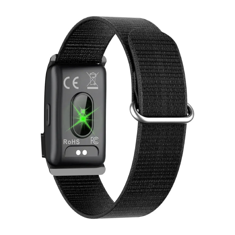 Porodo Trackfit Pro Smart Bracelet For Fitness Tracking With Display App - 145mAh / Bluetooth / Black