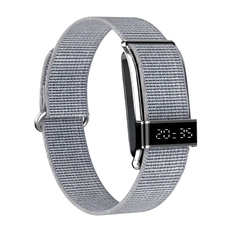 Porodo Trackfit Pro Smart Bracelet For Fitness Tracking With Display App - 145mAh / Bluetooth / Silver