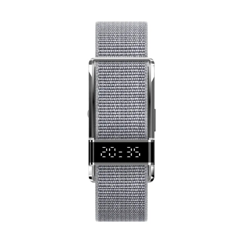 Porodo Trackfit Pro Smart Bracelet For Fitness Tracking With Display App - 145mAh / Bluetooth / Silver