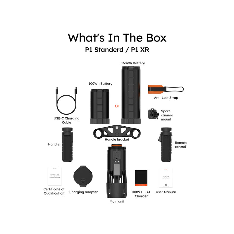 LEFEET P1 Versatile Water Scooter With Modular Design - 3.2m/s / 4600mAh / Black
