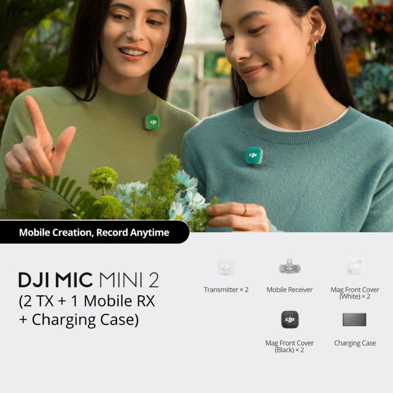 DJI Mic Mini 2 (2 TX + 1 Mobile RX + Charging Case)