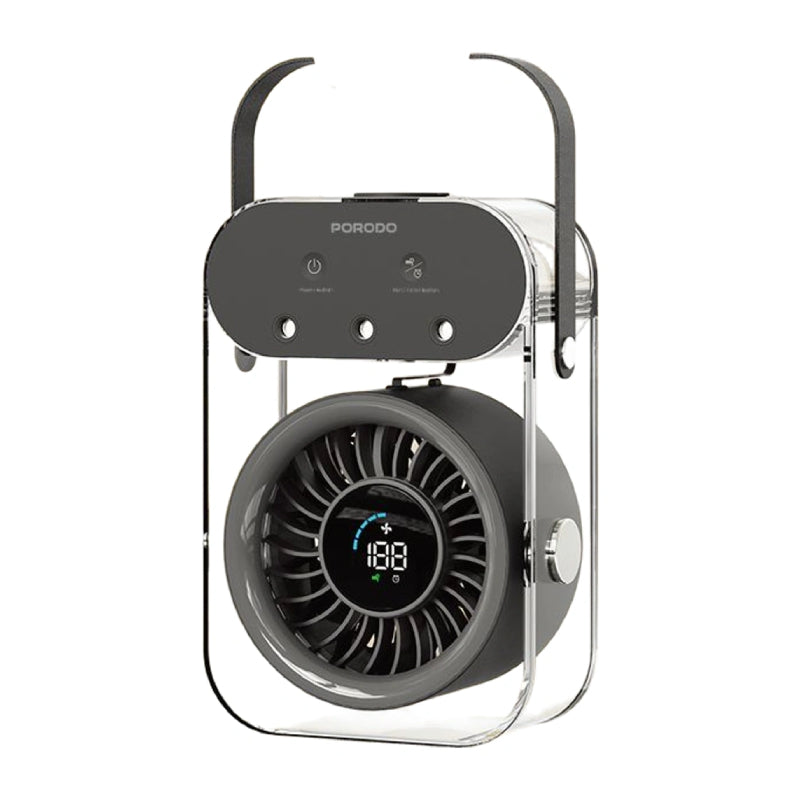 Porodo Lifestyle Chilo Aqua Portable Mist Fan - 500ml / 4000mAh / USB-C / Black