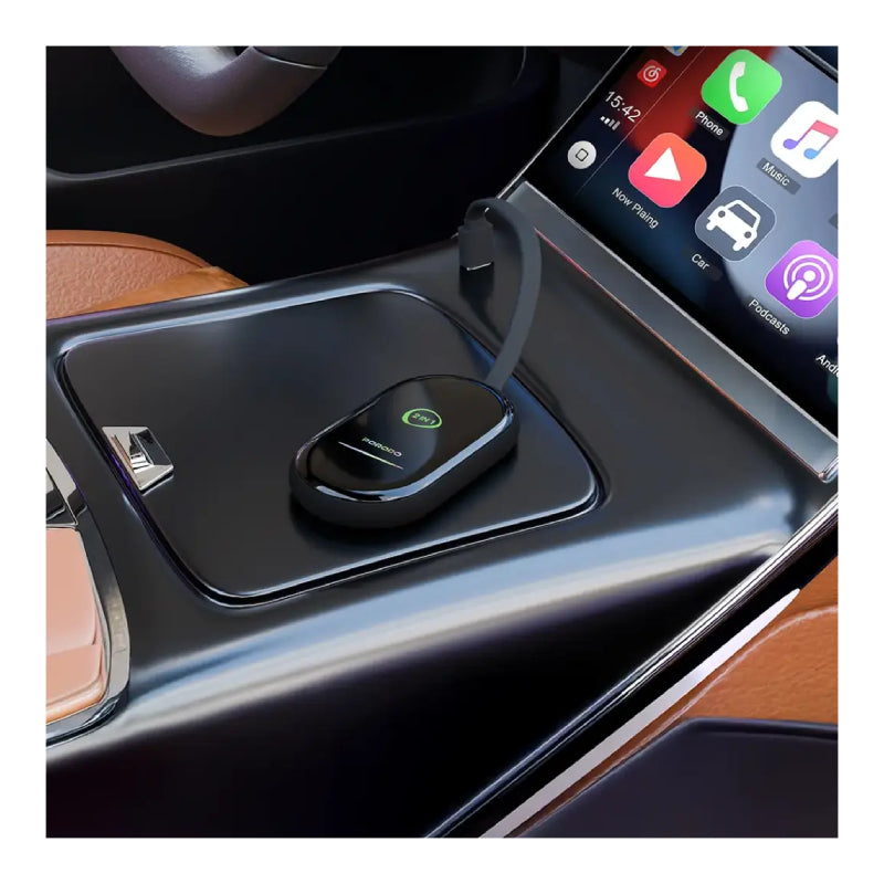 Porodo Play-X Wireless CarPlay Adapter - Wi-Fi / Bluetooth / Black