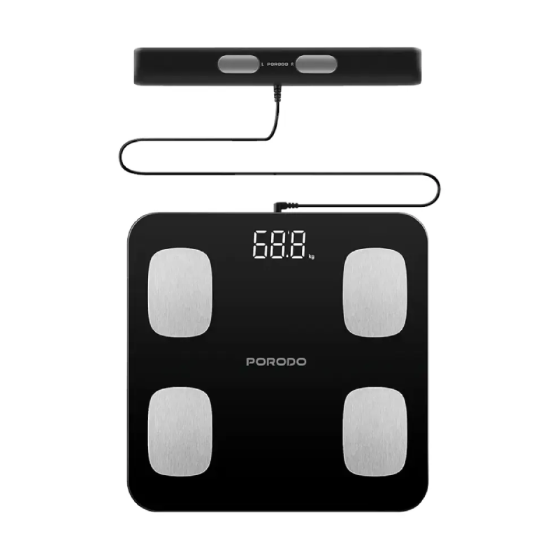 Porodo Lifestyle Precise Analysis Smart Scale - 180kg / Black