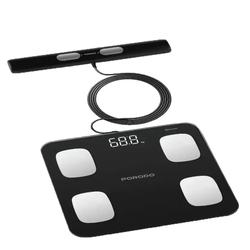 Porodo Lifestyle Precise Analysis Smart Scale - 180kg / Black