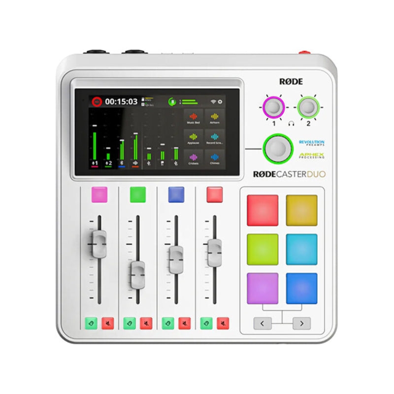 RODE RCDUOW-G RODECaster Duo Integrated Audio Production Studio - White
