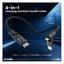 Powerology Vion 4-In-1 Charging & Data Transfer Cable - 240W / 1.2 Meter / USB-C / USB-A / HDMI / Black