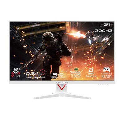 GameOn GOAM24FHD200IPS Marksman Series Gaming Monitor - 24" FHD / 200Hz / 0.5ms / DisplayPort / HDMI - White