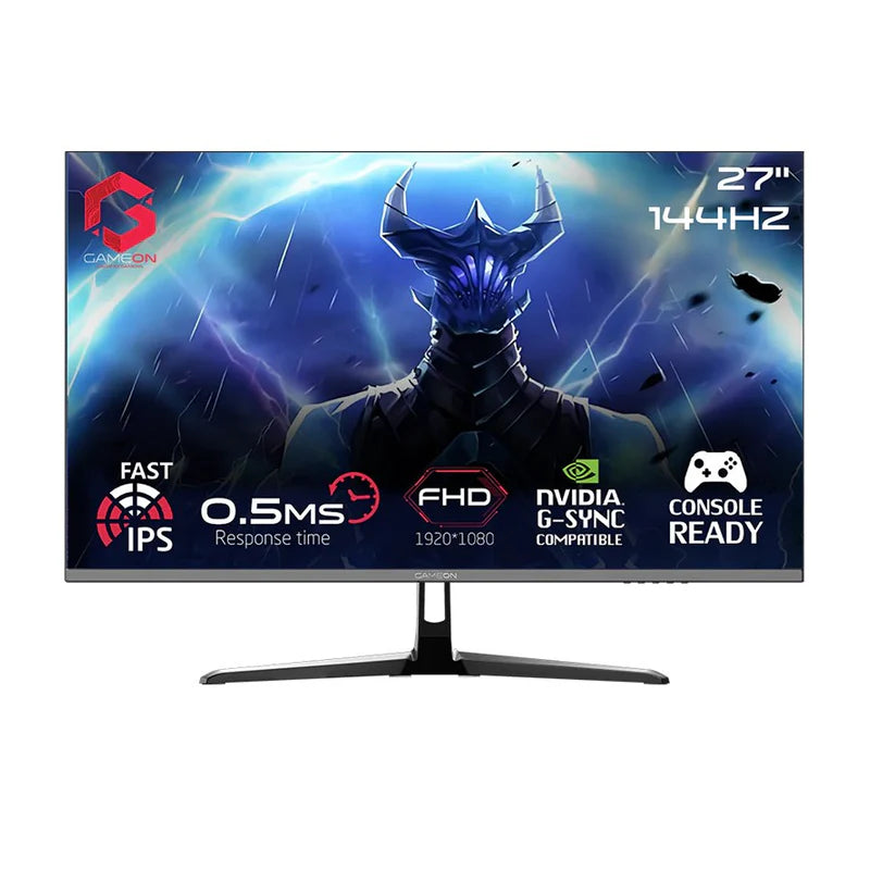 GameOn GOES27FHD144IPS Essential Series Gaming Monitor - 27" FHD / 144Hz / 0.5ms / DisplayPort / HDMI - Black
