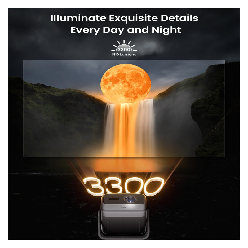 JMGO N1s Ultimate Projector - 4K / 3300 ISO Lumens / HDMI 2.1 / USB -A 2.0 / Dark Grey