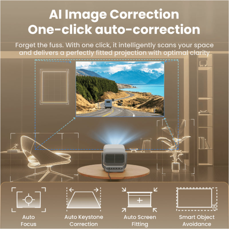 JMGO N3 Projector - 4K / 1800 ISO Lumens / Light Grey