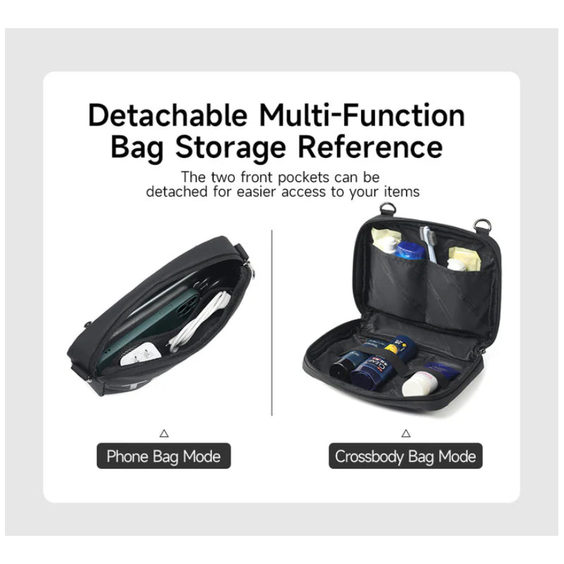 TIGERNU T-B9836 Detachable Multi-Functional Backpack - Black