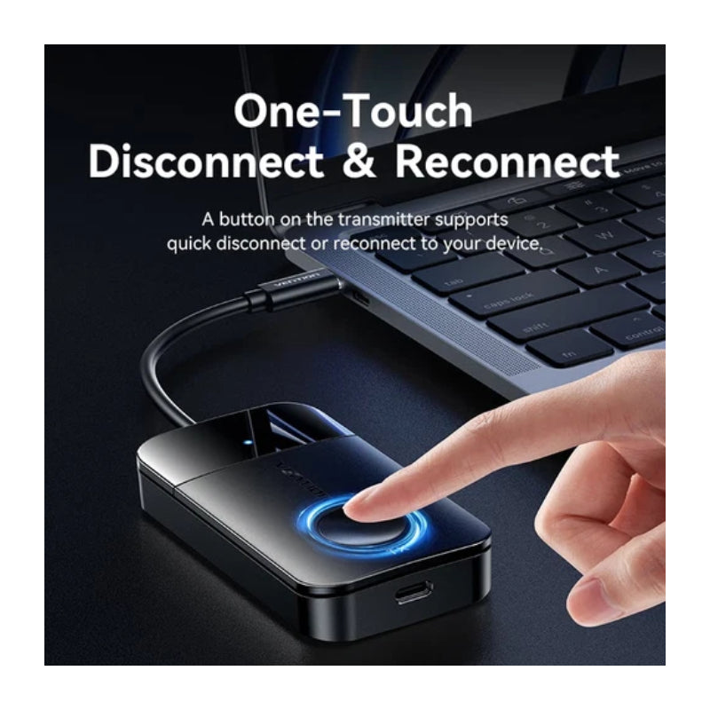 Vention Wireless USB-C to HDMI Transmitter and Receiver - Black