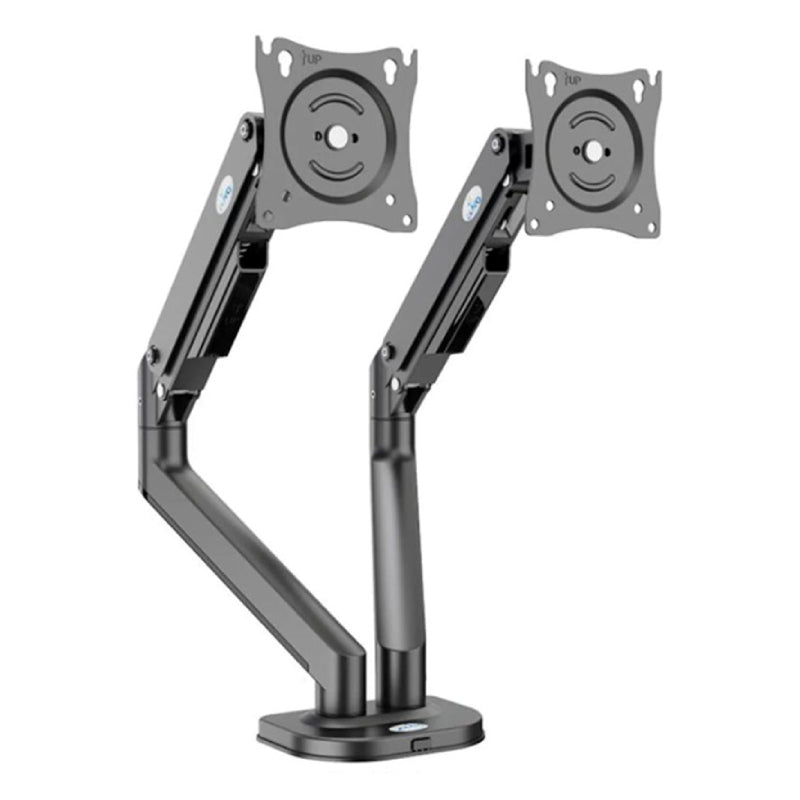 ZENO M8D 17″ – 32″ Dual Monitor Arm Full Motion Height Swivel Tilt Rotation Adjustable (Only For Flats)