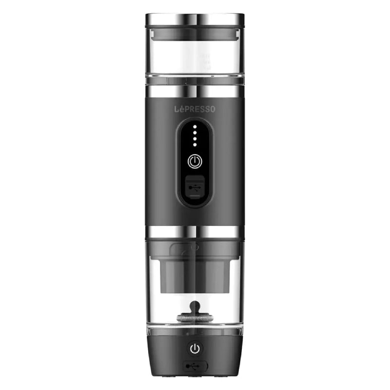 LePresso 4-in-1 Portable Coffee Machine with Milk Frother - 2500mAh / 100W / 80ml / Black