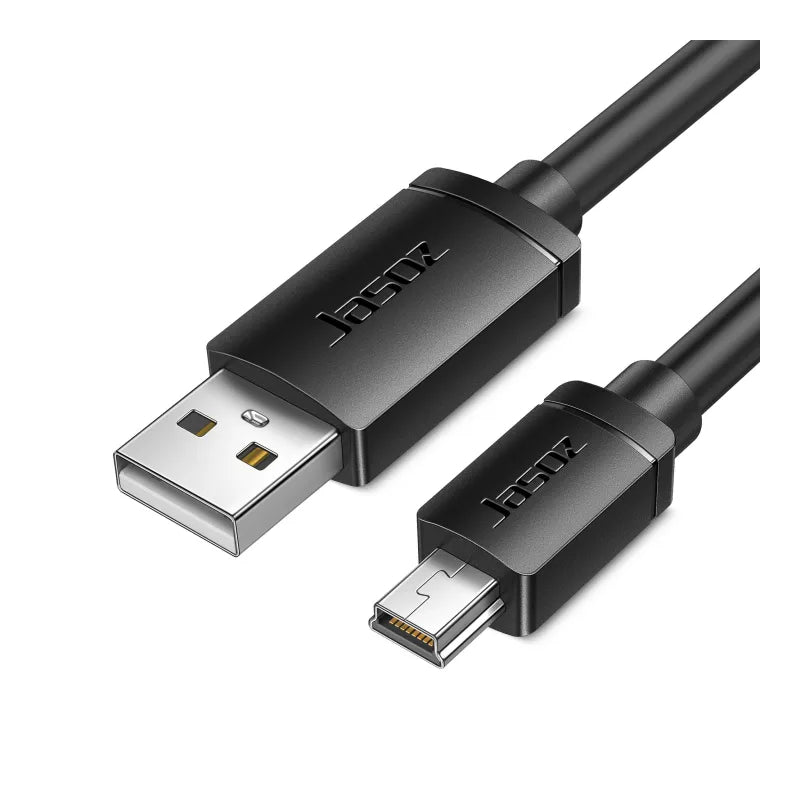 Jasoz Mini USB Cable USB 2.0 A Male to Mini B Male High-Speed 480Mbps Data Transfer for Camera Hard Disk Radio- 1.5 Meter
