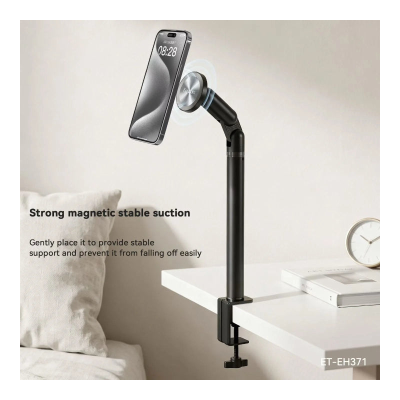 Earldom Desktop Clip on Magnetic Phone Holder Stable Grip - Black