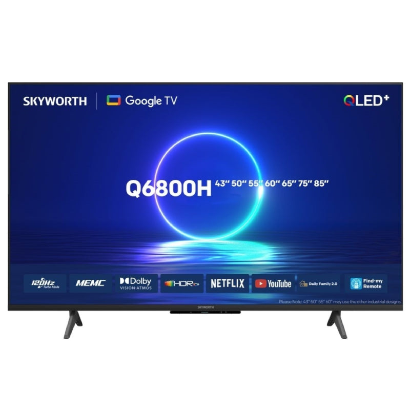 Skyworth UHD-4K Android Smart TV - 55" QLED / 120Hz / HDMI / LAN / USB / Google TV