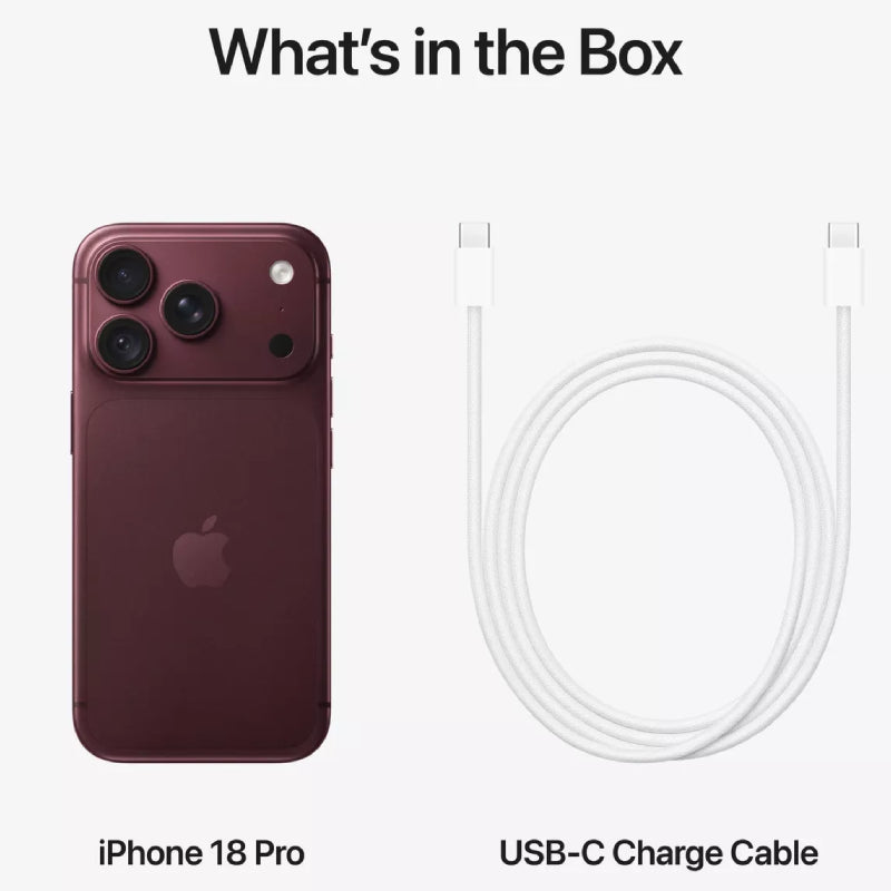 Apple iPhone 18 Pro Max - 256GB / Burgundy / 5G / 6.9" / Middle East Version
