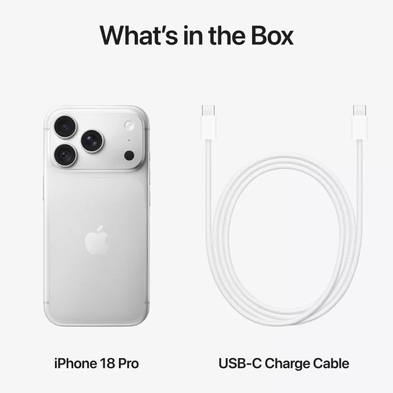 Apple iPhone 18 Pro - 256GB / Silver / 5G / 6.3" / Middle East Version