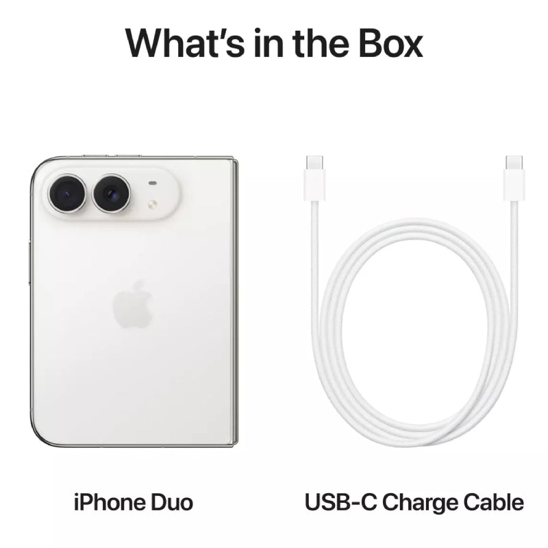 Apple iPhone Duo - 1TB / 7.6" Inner Display / 5.4" Outer Display / Star White / Japanese Version