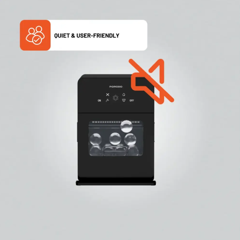 Porodo Lifestyle Sphere Ice Machine - 1.6L / Black