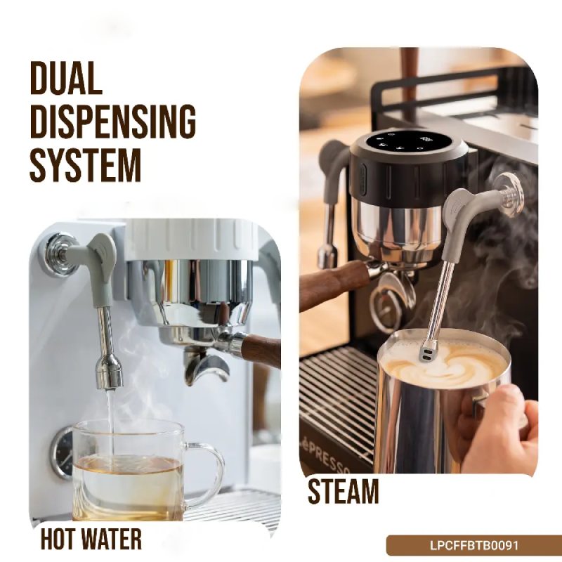 LePresso Commercial Bellissimo Triple Boiler Coffee Machine with Dual Italian Pump - Black