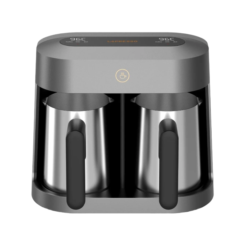 LePresso Cezvara Dual-Cup Turkish Coffee Maker - Gray