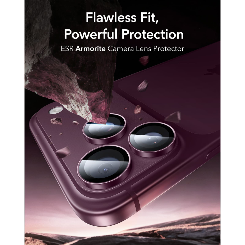 ESR Armorite Camera Lens Protector For Apple iPhone 18 Pro /Apple iPhone 18 Pro Max - Red
