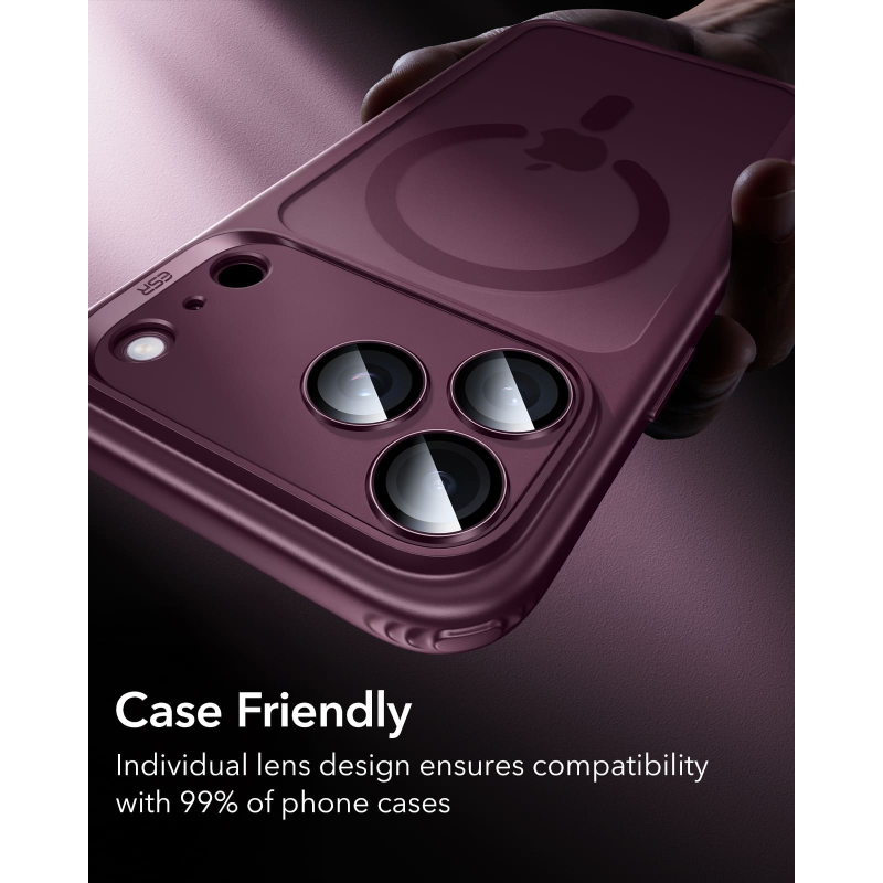 ESR Armorite Camera Lens Protector For Apple iPhone 18 Pro /Apple iPhone 18 Pro Max - Red