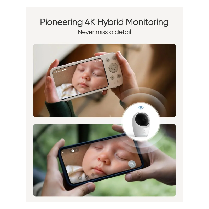 Eufy E21 Baby Monitor Security Camera - 4K / Wi-Fi / White