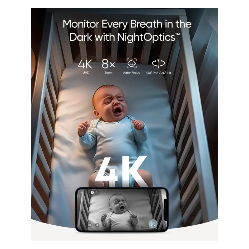 Eufy E21 Baby Monitor Security Camera - 4K / Wi-Fi / White